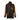 Brown zip-up track jacket with stand collar and red/yellow stripe sleeves