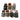 Assorted elbow protectors in multiple colors with hard molded shells and straps
