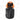 Black soft gel knee protector with oval shell and adjustable straps