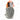 Gray soft gel knee protector with oval shell and camo fabric backing