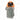 Light gray camouflage knee protector with oval armor plate and webbing straps