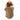 Multicam knee protector with tan oval armor plate and adjustable side straps