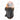 Brown tactical knee protector with oval black armor plate and side straps