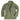 Olive drab button-front HBT uniform shirt with point collar and flap chest pockets, long sleeves