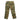 Combat tactical pants in green/brown camo with front pockets and reinforced knees
