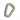 Light tan tactical D-ring link with molded ridges and center hole