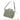 Olive ammo bucket bag with front pocket, shoulder strap, and adjustable side buckle