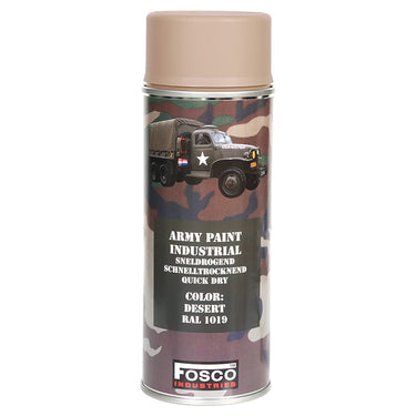 Fosco army spray paint can, desert color, 400 ml