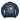 Navy bomber jacket with large back embroidery, ribbed collar and cuffs, full-zip front