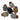 Capless knee protector assortment in olive, tan, black, and camo patterns with side straps