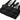 Black triple MOLLE magazine pouch underside with straps and grommets