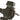 Tactical helmet accessory platform with fabric straps and metal rings, dark green