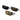 Set of three tactical hanger pouches in black, coyote brown, and multicam