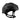 Black helmet cover with breathable mesh top and padded side panels