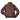 Brown goatskin bomber jacket back view with tan shearling collar and ribbed hem cuffs.