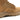 Coyote brown combat boot toe with perforated ventilation panel and lace-up eyelets
