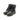 Black tactical waterproof boots with side zip and lace-up front, 8-inch height