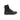 Black tactical lace-up boot with side zipper panel and protective toe