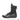 Black lace-up training boot, high shaft with eyelets and side panel stitching