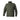 Olive green grid fleece jacket with full zip front and stand collar, zip pockets