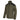 Olive fleece jacket with stand collar, full-zip front and zip pockets