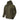 Olive green heavy fleece jacket with hood, full zip, drawstrings, two zip pockets