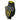 Black and neon yellow work gloves with padded knuckles and molded impact protector.