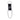 Black webbing strap carabiner with silver metal hook and pentagon emblem