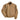 Khaki wool-lined bomber style jacket with front zipper and ribbed cuffs and hem
