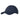 Blue baseball cap with front fabric patch and curved brim