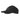 Black winter cap with short brim and rectangular side patch