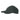 Dark green winter cap with short brim and rectangular side patch