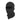 Breathable cotton balaclava in black with face opening and neck guard tab