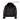 Sheepskin bomber long jacket in black leather with dark fur collar and front zipper pockets