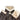 Brown leather sheepskin jacket close-up with cream shearling collar and gold-tone front zip
