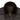 Goatskin G-1 jacket collar with dark fur and gold zipper pull, inside label patch