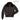 Dark leather flight jacket with removable plush fur collar, zip front, flap pockets