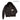 Dark leather flight jacket with plush fur collar, gold zipper, two chest flap pockets