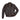 Brown leather flight jacket with front zip and two chest pockets