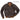 Brown A-2 flight jacket with zip front, stand collar, two chest pockets, ribbed cuffs