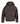 Brown sheepskin flight jacket back view with shearling-lined hood and center zip