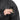 Black fleece jacket sleeve pocket with zipper and camouflage fabric lining