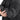 Black fleece jacket sleeve cuff with elastic hem and zip-front area