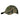 Camo baseball cap with front fabric patch and curved brim