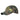 Darker woodland camouflage baseball cap with stitched front panel, logo patch, and brim