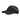 Black mesh baseball cap with curved brim and rectangular side patch