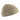Fleece watch cap in tan with curved brim and dome crown