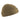 Fleece watch cap in light brown with curved brim and dome crown