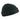 Fleece watch cap in dark green with curved brim and dome crown