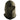 Breathable cotton balaclava in olive with front face opening and fold-over neck